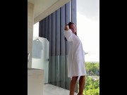 Preview 1 of Hazel Dew loves to masturbate every morning on the balcony