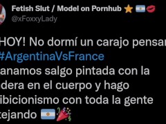 Video Cumplió su promesa! Celebra desnuda en la calle que ARGENTINA ES CAMPEÓN DEL MUNDO 🏆 Flashing Twerk