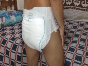 Preview 1 of Man soils his diaper and masturbates