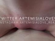Preview 2 of Artemisia Love lesbian POV:her pussy is throbbing and on fire but she can't stop rubbing it
