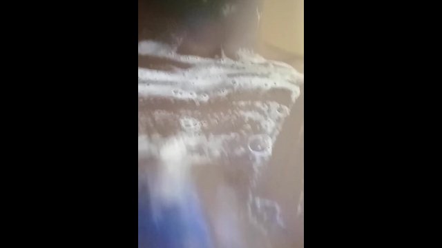 Soaping my body tease