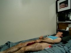 Stroking my clitoris while getting hard