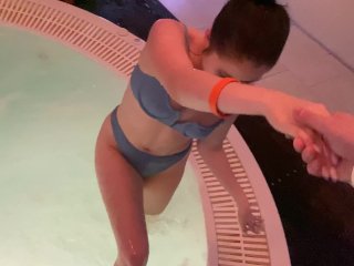 Persuaded a petite stranger in the sauna to suck me screenshot number 1