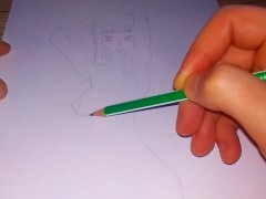 Skinny pretty Japanese woman smiles