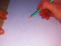 Japanese woman with glasses has fun riding on a pillow