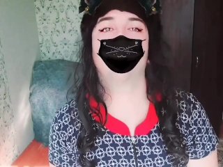 SELF ASS SPANKING Hot Blonde Housewife Ladyboy Kitty Crossdresser Sissy Shemale Cosplayer Influencer