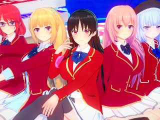 エリートの教室から中出しまでのすべての女の子をクソ - アニメ変態3dコンパイル