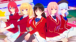 Fodendo todas as meninas da sala de aula da elite até creampie - Compilação Anime Hentai 3d