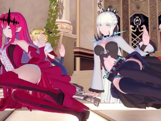 【KKVMD MMD】Girl's Day - Expectation アルトリア〔ランサー〕 妖精騎士トリスタン モルガン【FateGrand Order】