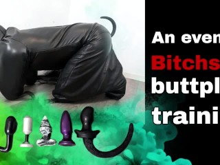 Femdom Bitchsuit Slave Butt Plug Training Meesteres Leren Teef Pak Mama MILF Stiefmoeder Orgasme