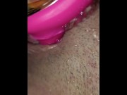 Preview 2 of Real female Multiple Pulsating Orgasms while using my Lelo Sona 2/Shower CLOSE UP