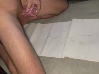 tight toy, solo male, cumshot, tight anal