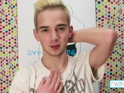 Preview 1 of Innocent Looking Teen Jack Jerks Off And Cums On His 6pack!