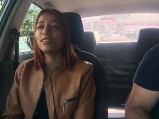 Records herself touching herself in the car