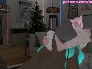 Preview 6 of Virtual Slut OFFERS HER BODY FREE USE to her HORNY FUTA friend as a Christmas gift - Trailer