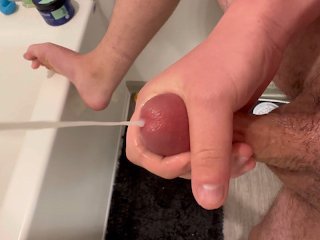 jerking off, solo male, exclusive, extreme cum load