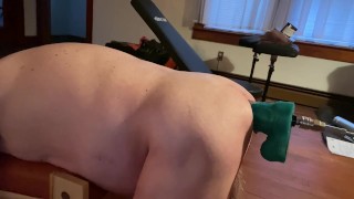 More anal play with the fucking machine