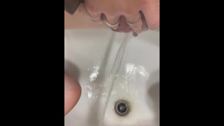 quick piss in my friends sink