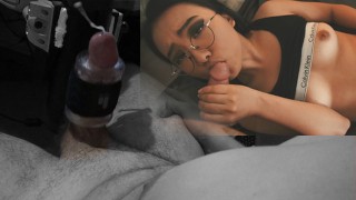Asian Chick Uses A Sex Machine To SUCKS MY COCK
