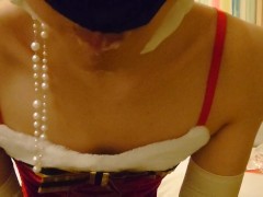 メリークリスマス！男の娘サンタガール特製スイーツパフェ！あなたにあげる♪(/ω＼*)【男の娘】【フェチ】【おちんぽミルク】 - Screenshot 9 of 16 - Holynight