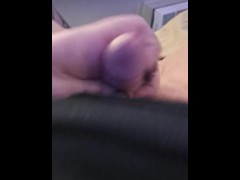 Trans-girl plays with her chick-dick