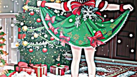 Green Dress As a Christmas Tree Sexy Ladyboy Dress Hot Bubble Butt Big Ass Fit Slim Femboy Shemale