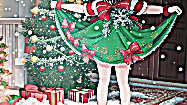 Green Dress As a Christmas Tree Sexy Ladyboy Dress Hot Bubble Butt Big Ass Fit Slim Femboy Shemale