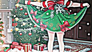 Зеленое Платье Как Рождественская Елка Сексуальное Платье Ледибой Горячий Пузырь Попа Большая Задница Fit Slim Femboy Транссексуал