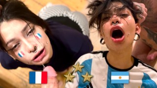 아르헨티나 세계 챔피언 팬이 결승전 후 프랑스인과 성교 Meg Vicious