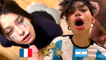 Argentina Campeón del Mundo, Hincha se folla a Francesa Después de la FINAL - Meg Vicious