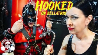 Hooked on Bellatrix - rubber gimp with anal hook suspension in dungeon (teaser)
