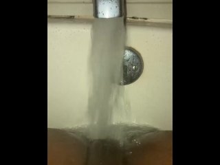 shower, solo female, masturbation, vertical video