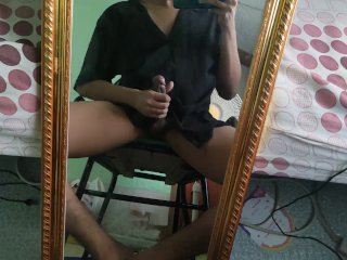 Watch me cum on my mirror