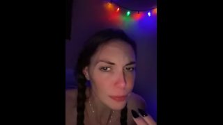 No dick so Sexy Witch gags herself