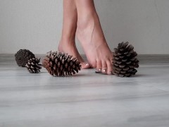 Foot and toe fetish from Dominatrix. Foot massage with bumps