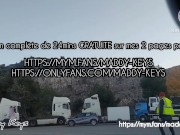Preview 1 of She really offers free blowjobs to truckers on the highway - real french amateur