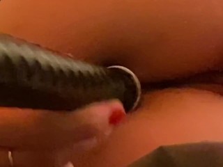 Stretching my tight little ass with huge torture bdsm painanal