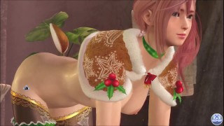 Dead or Alive Xtreme Venus Vacation Мисаки Северный олень Подарок Рождество Обнаженный Мод Фансервис Признательность