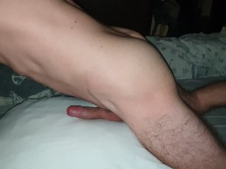 solo male, masturbation, guy humping pillow, loud moaning