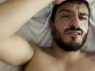 Should I smear it or eat it? Self facial after a boring day at work and ate my cum