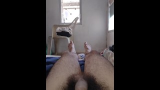 Bush cock Hairy legz Working my feets legs and body, i gonna nothing to lose love it