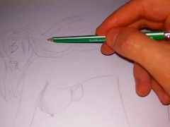 Sexy cartoon woman gets a dick in her pussy