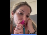 Your giantess Ashley in a bikini wants to masturbate next to her tiny