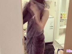 お風呂あがりの彼女をしたら可愛すぎて興奮 日本人/素人カップル//全裸 - Screenshot 5 of 16 - Couple