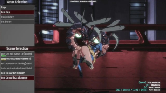 Ophelia Plays 'pure Onyx' - Animation Gallery - Fem Cop & 2 Vioreapers (No Commentary)