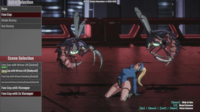 Ophelia Plays 'pure Onyx' - Animation Gallery - Fem Cop & 2 Vioreapers (No Commentary)