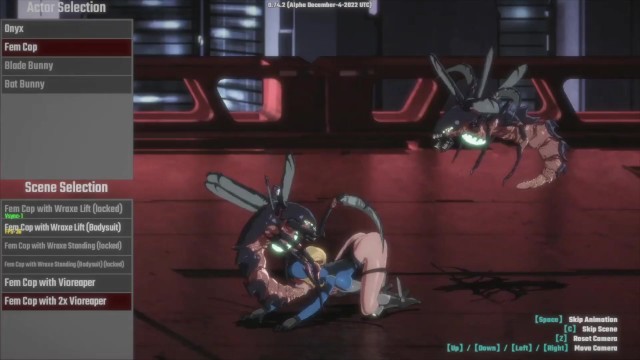 Ophelia Plays 'pure Onyx' - Animation Gallery - Fem Cop & 2 Vioreapers (No Commentary)