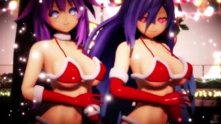 MMD R18 Iris Heart x Purple Hear 圣诞巧克力奶油