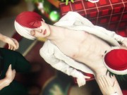 Preview 5 of Hero's Christmas Threesome with Santa - Bakugo x Midoriya x Todoroki 3D Animation Parody