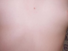 quick sex with stepsister! Cum on the belly!